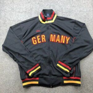 Germany Jacket Mens XL Black Red Yellow Track Top Soccer Polyester Umbro Euro